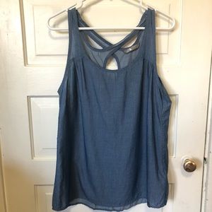 North Face Denim Blue Tank Top